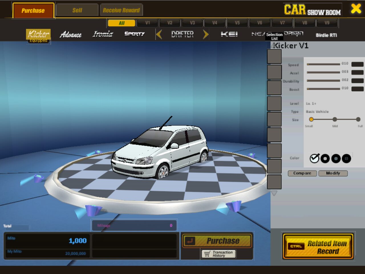 The car show room